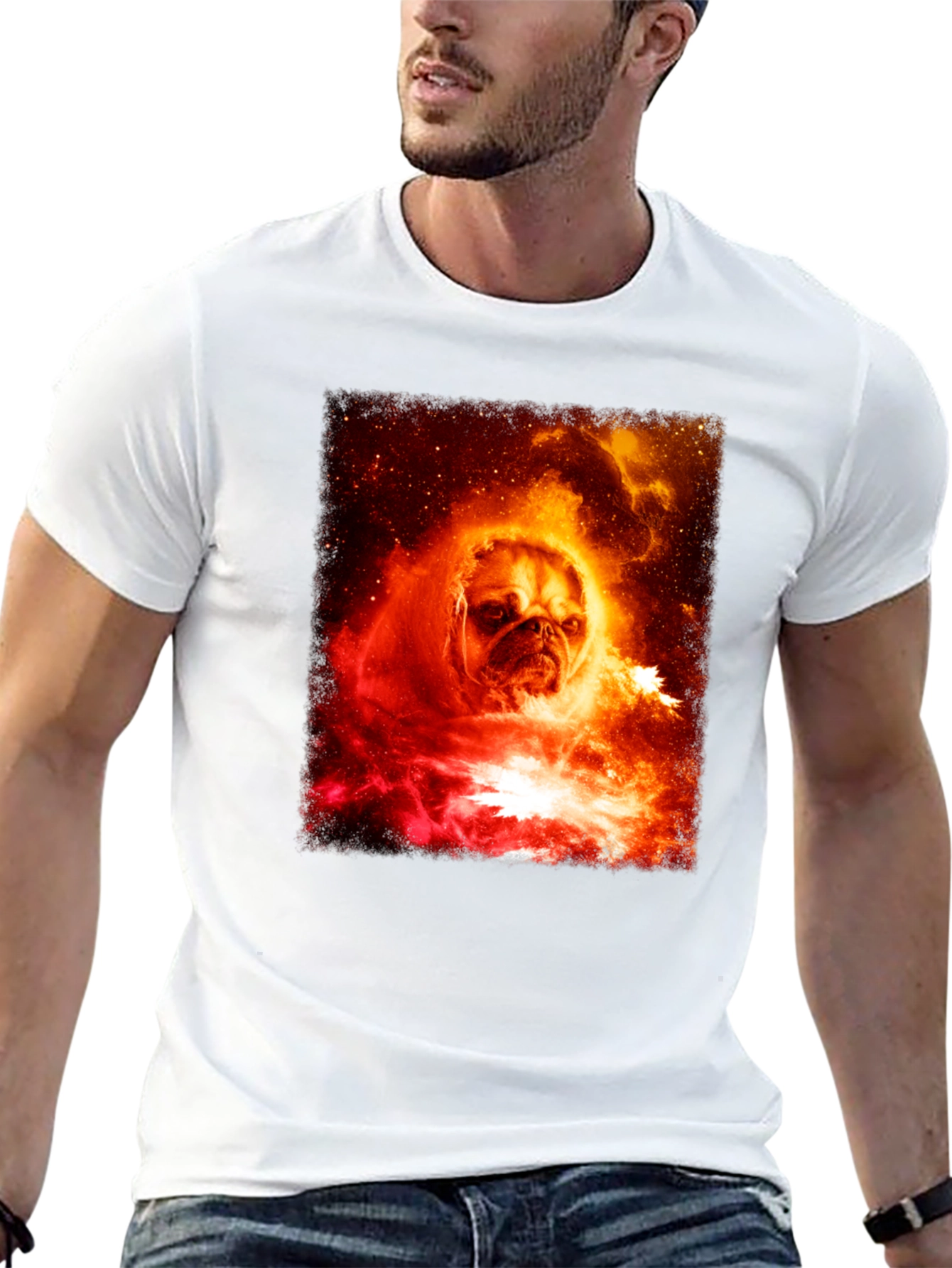 Pug Nebula Graphic Tee - Black