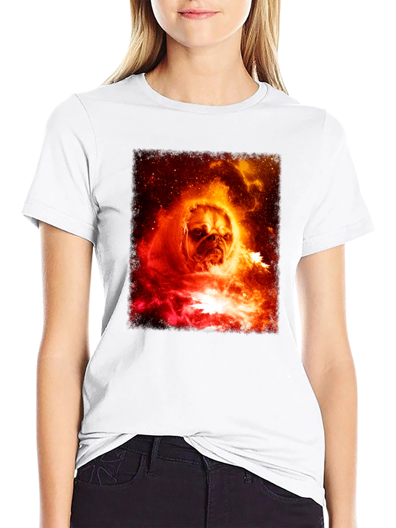 Pug Nebula Graphic Tee - Black