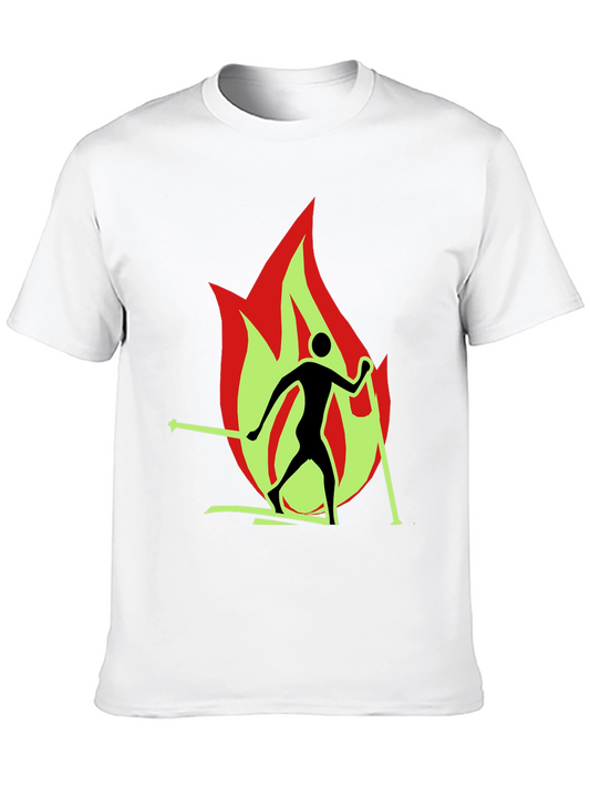 Flame Skiing T-Shirt