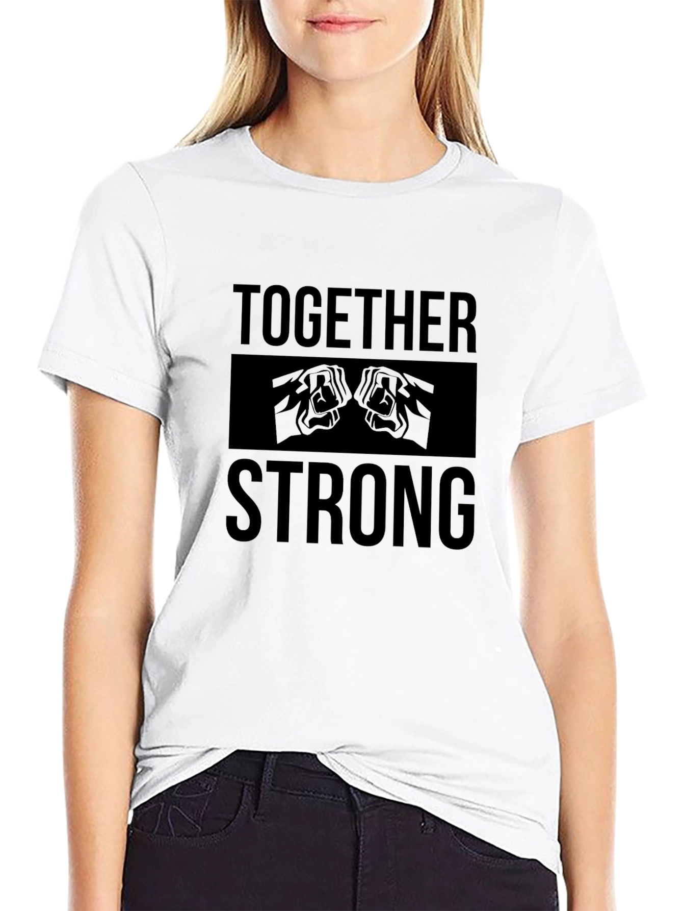 Together Strong Graphic Tee - Black