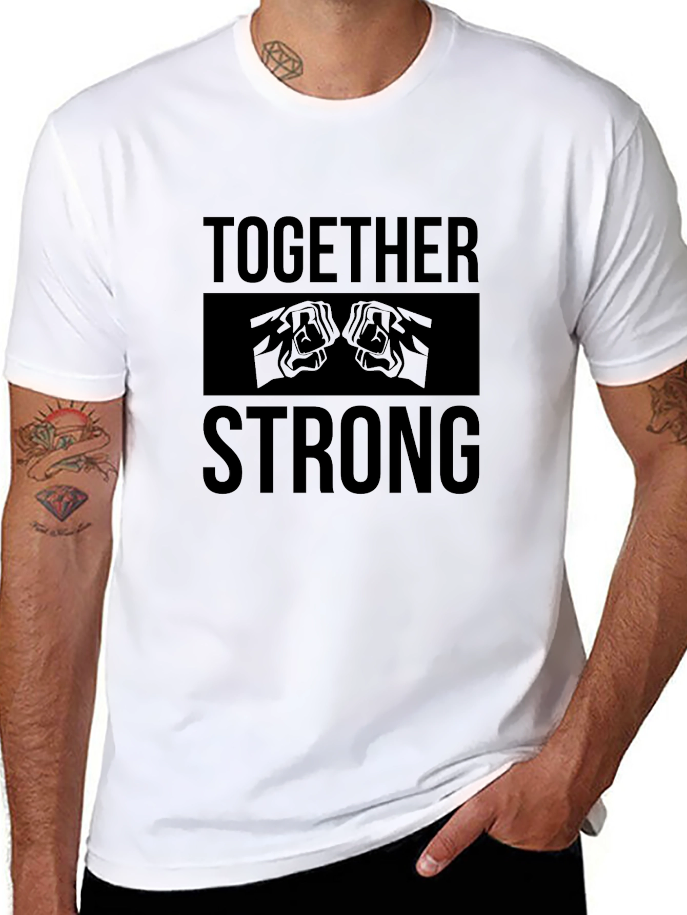 Together Strong Graphic Tee - Black