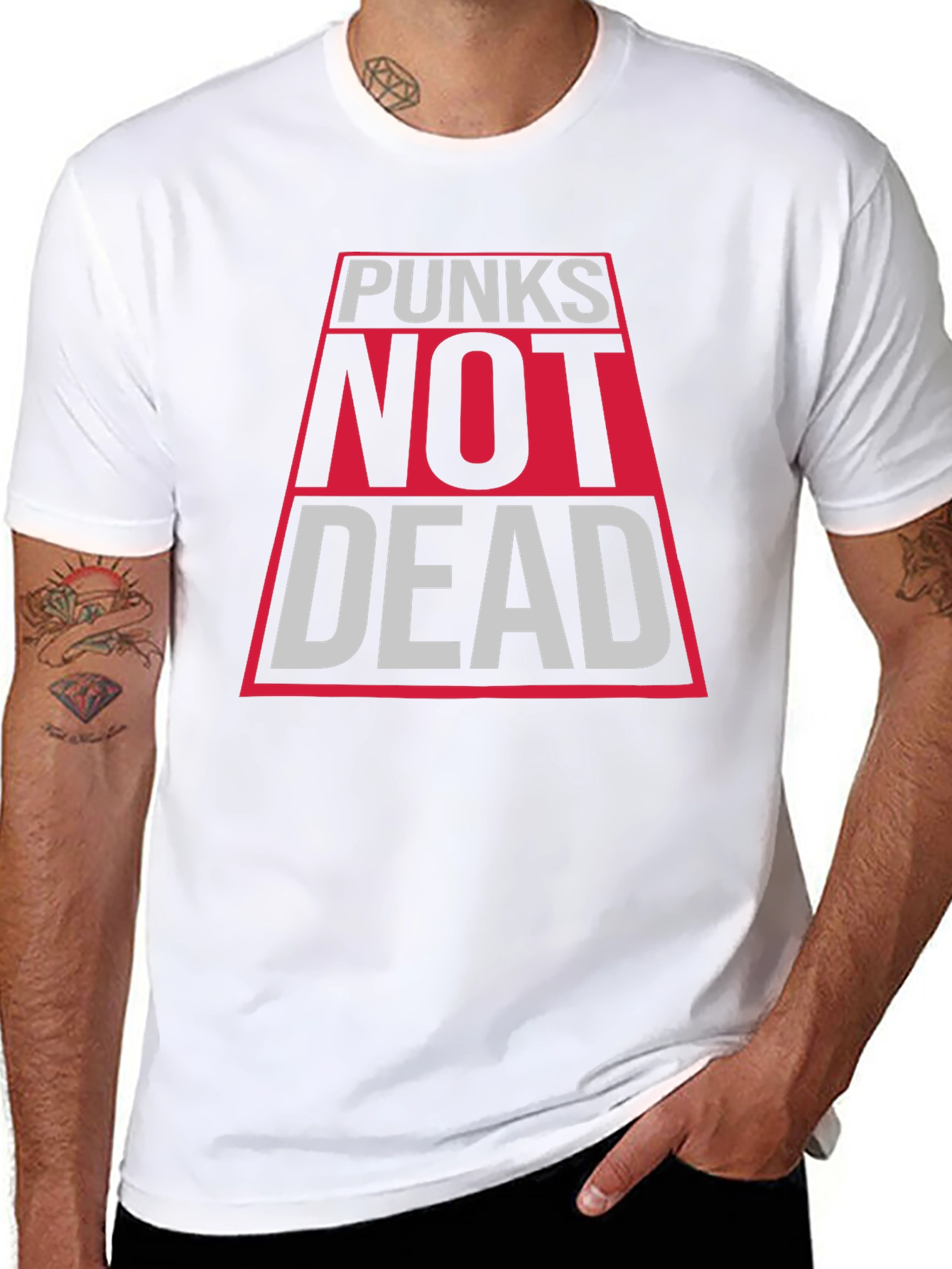 Punks Not Dead Graphic Tee - Black