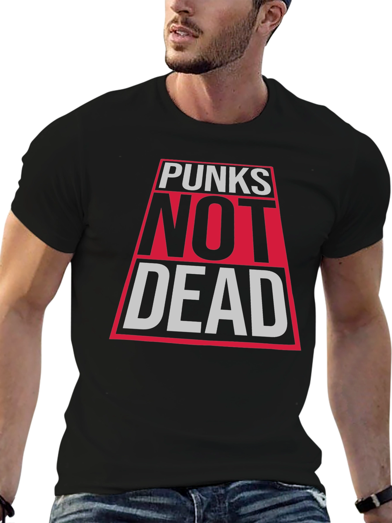 Punks Not Dead Graphic Tee - Black