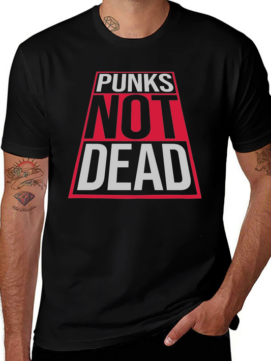 Punks Not Dead Graphic Tee - Black