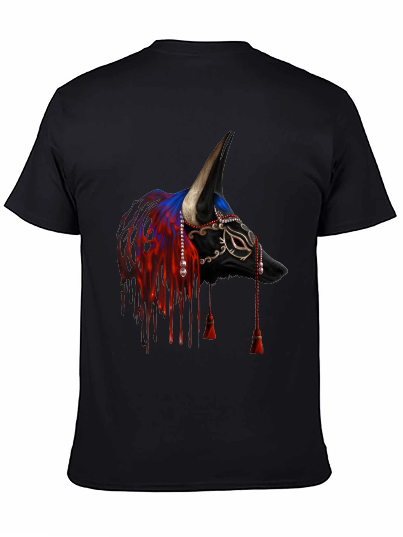 Black Bull Mask T-Shirt - Unique Graphic Tee