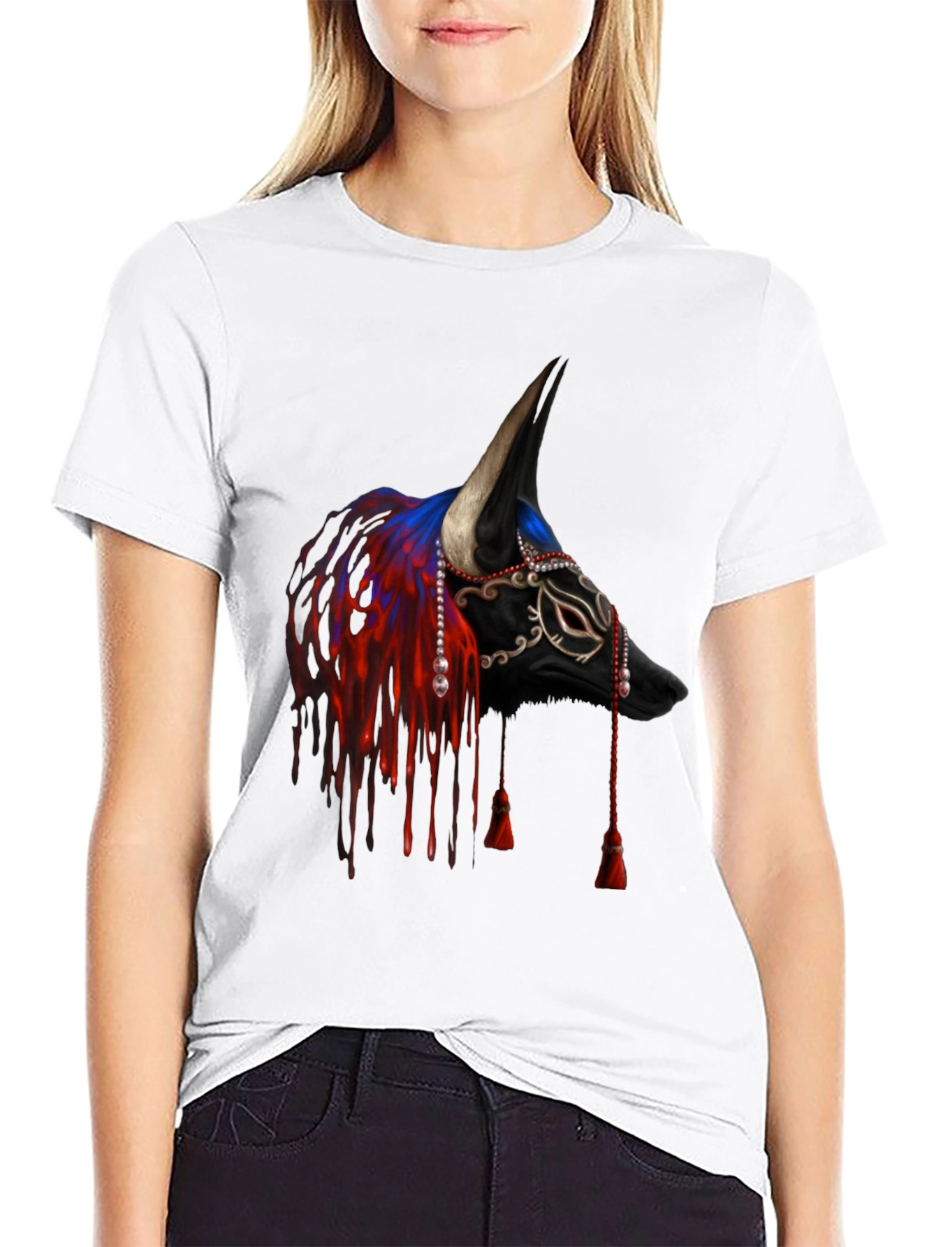 Black Bull Mask T-Shirt - Unique Graphic Tee