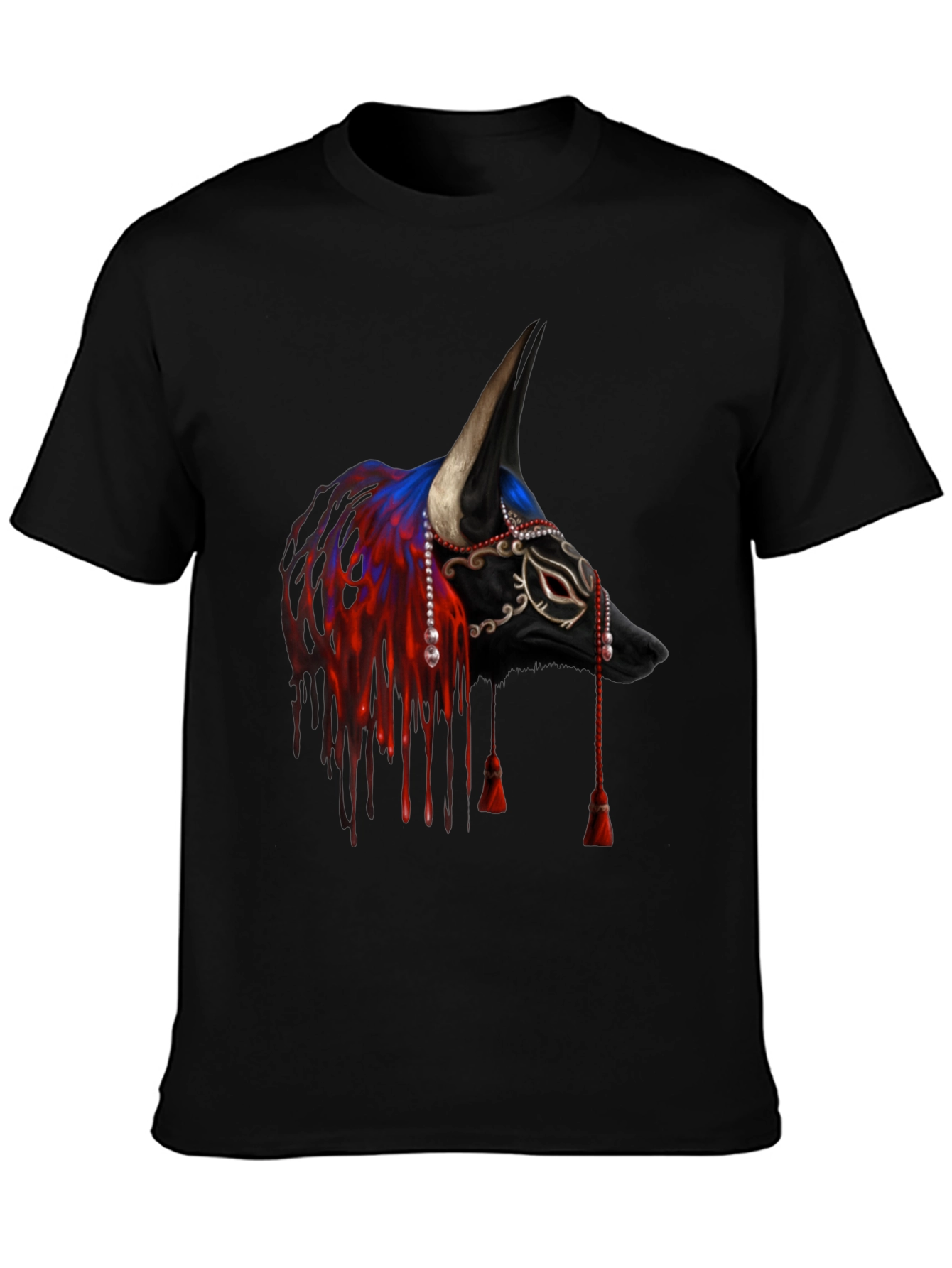 Black Bull Mask T-Shirt - Unique Graphic Tee