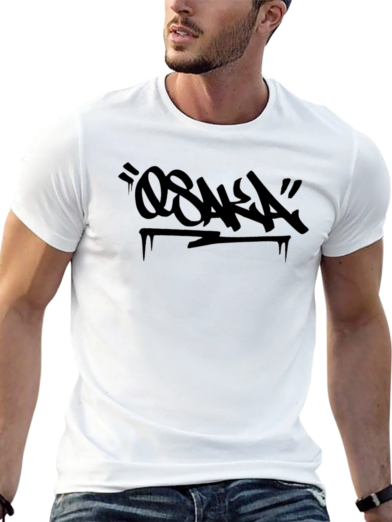 Osaka Graffiti Style Black T-Shirt