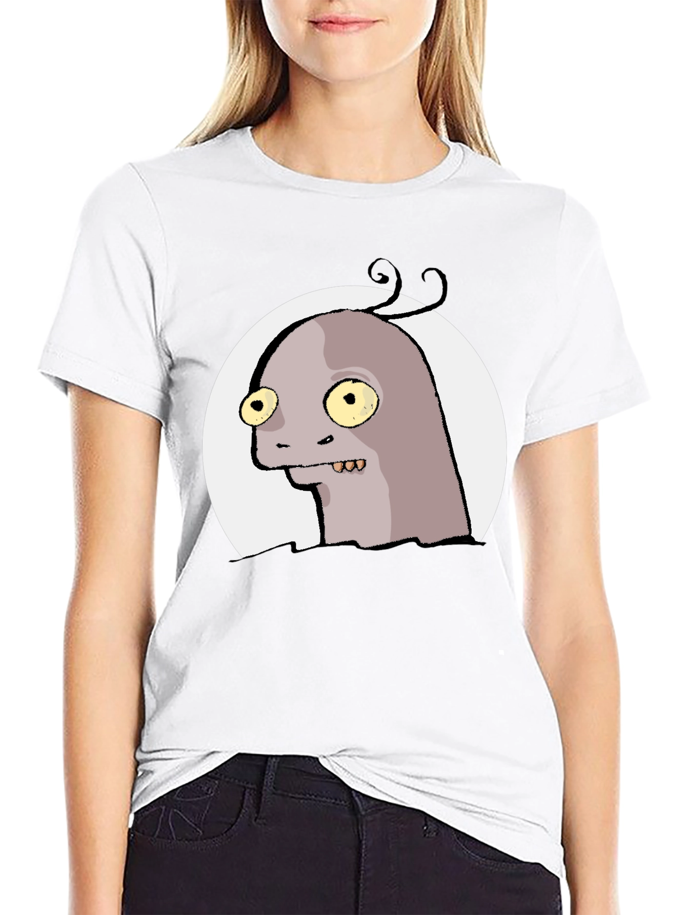 Funny Monster Graphic Tee - Black T-Shirt