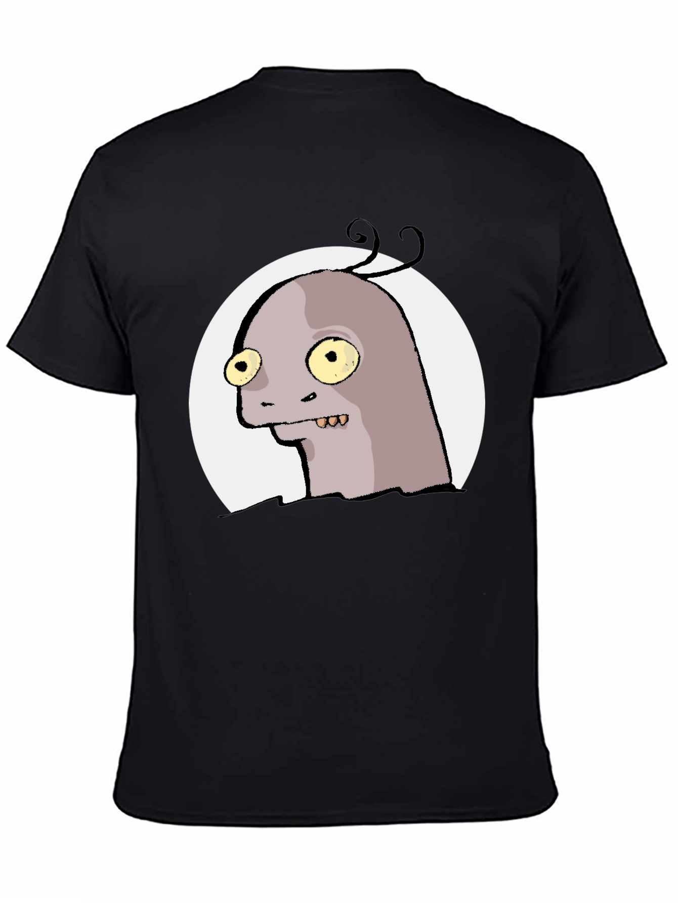 Funny Monster Graphic Tee - Black T-Shirt
