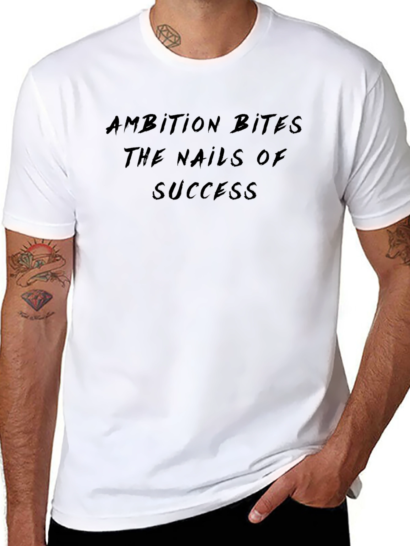 Ambition Bites Success Black T-Shirt