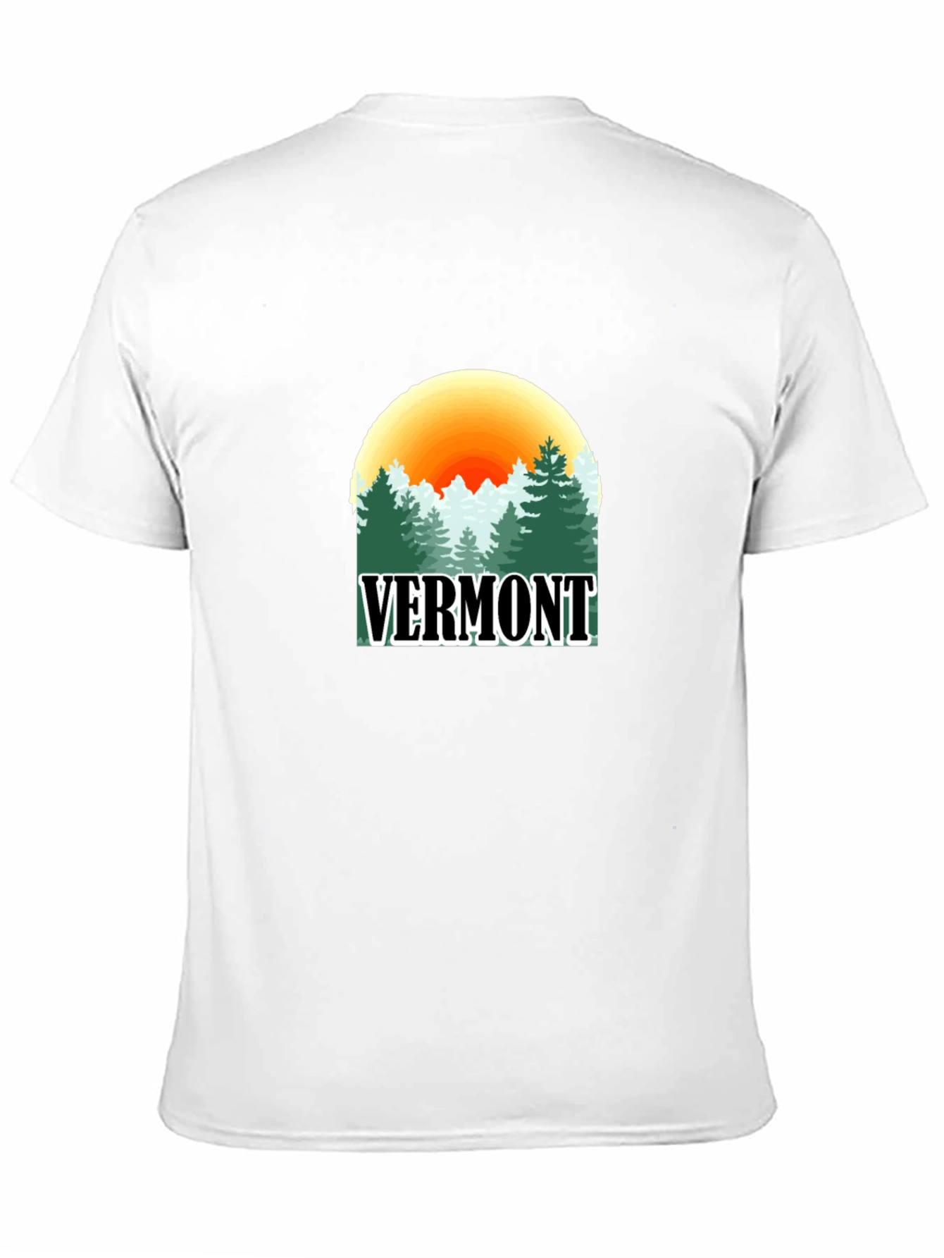 Vermont Nature Scene Graphic Tee - Unisex Black T-Shirt