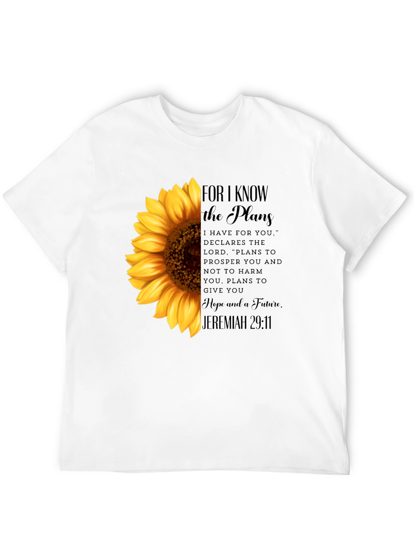 Sunflower Christian Verse Graphic T-Shirt