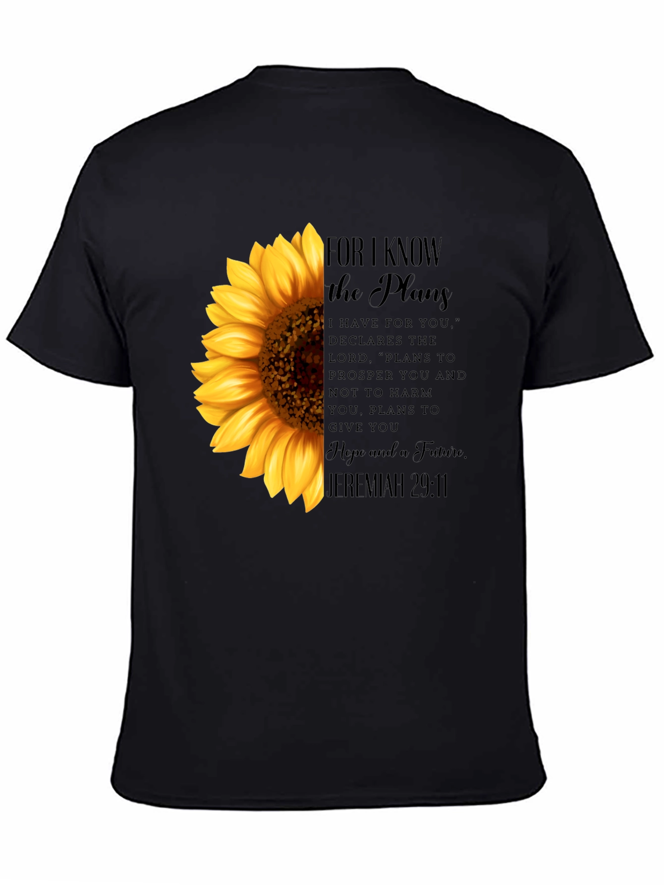 Sunflower Christian Verse Graphic T-Shirt