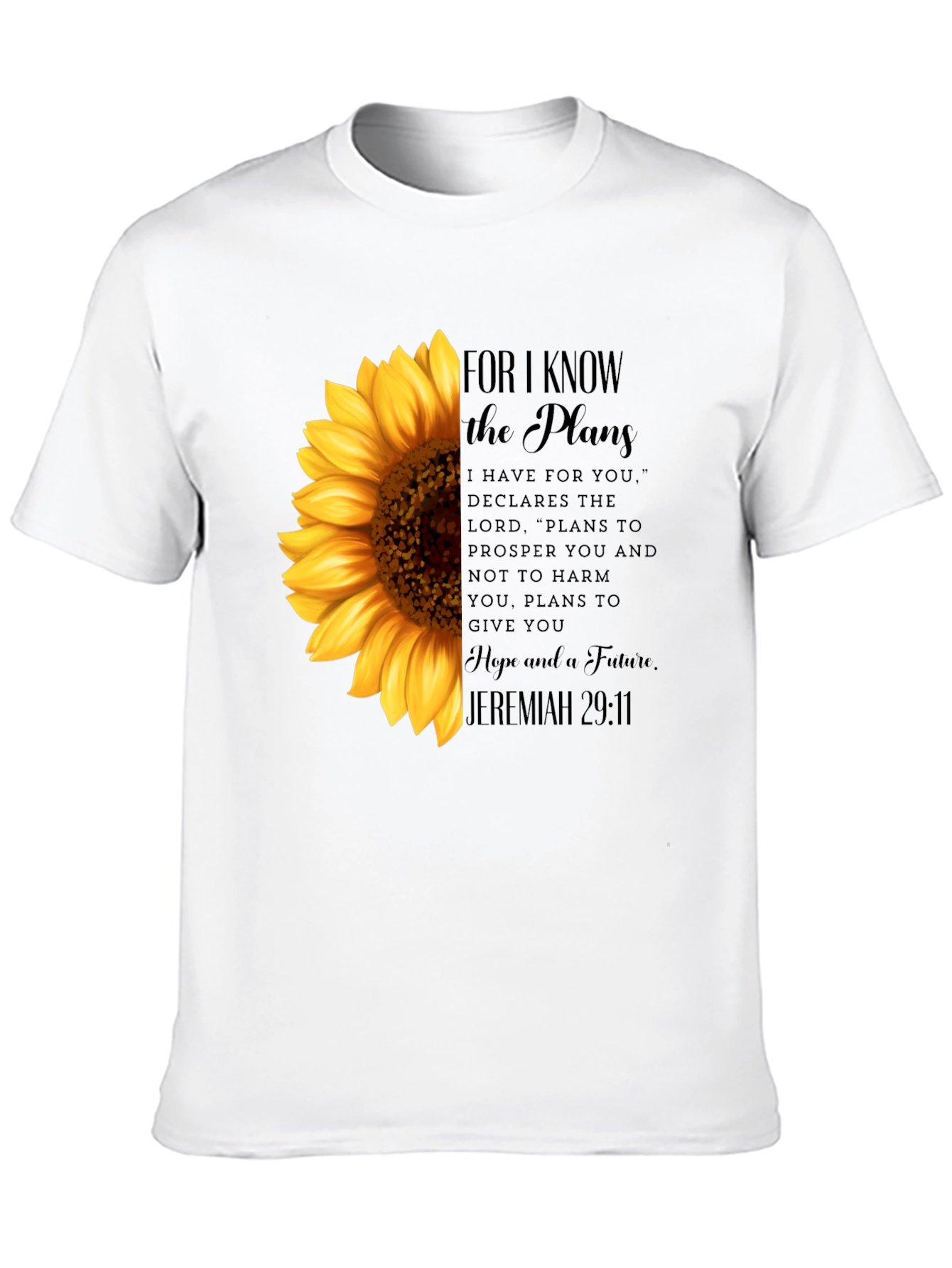 Sunflower Christian Verse Graphic T-Shirt