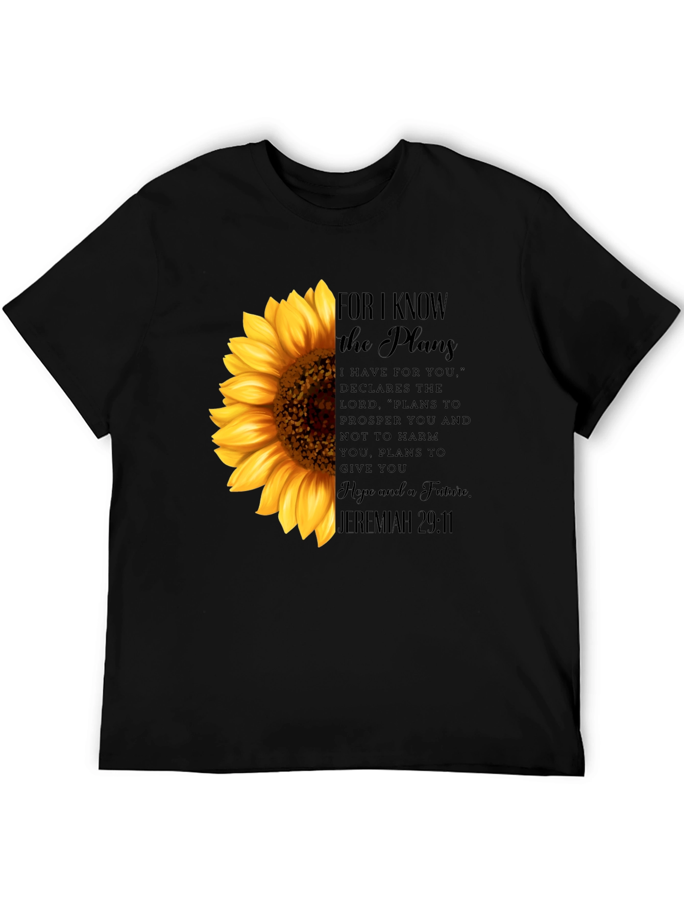 Sunflower Christian Verse Graphic T-Shirt