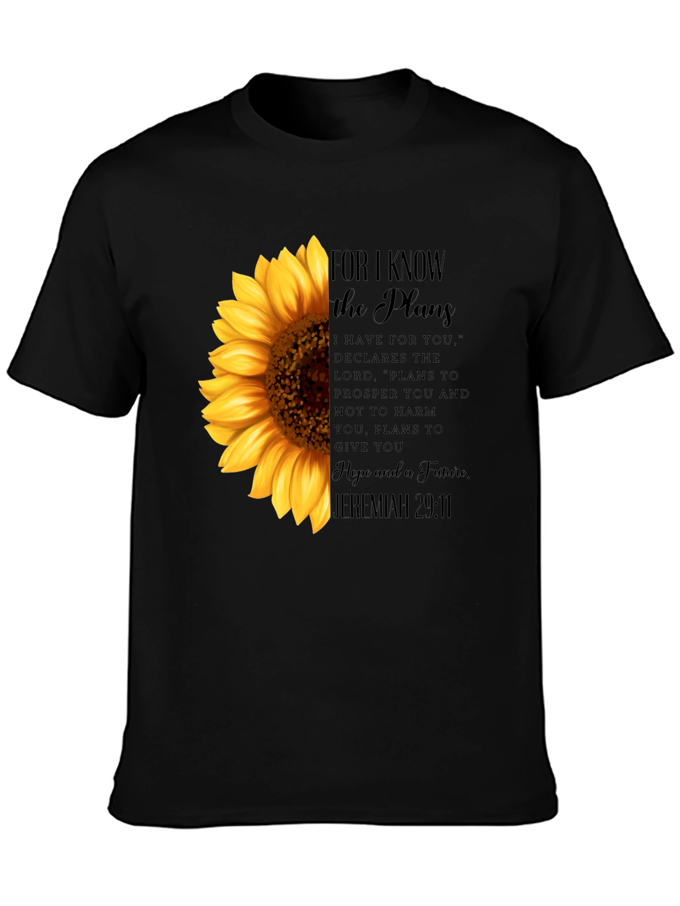 Sunflower Christian Verse Graphic T-Shirt