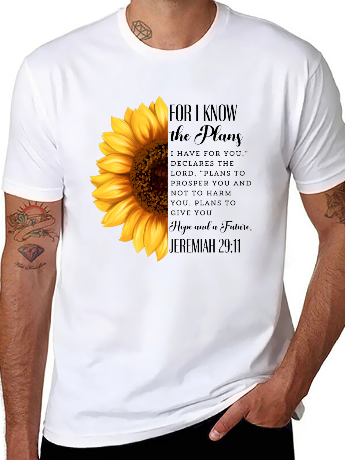Sunflower Christian Verse Graphic T-Shirt