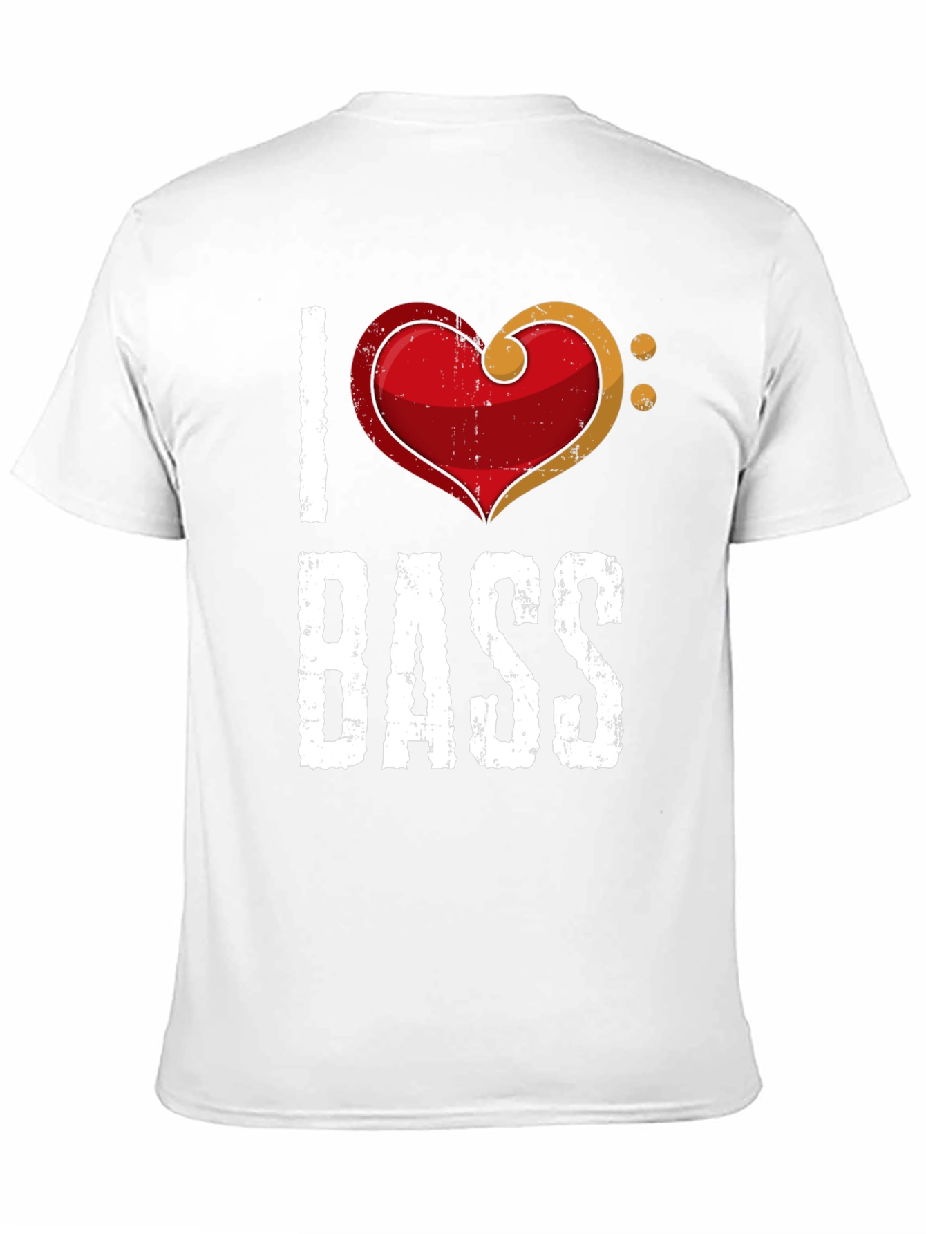 I Love Bass T-Shirt - Music Heart Tee