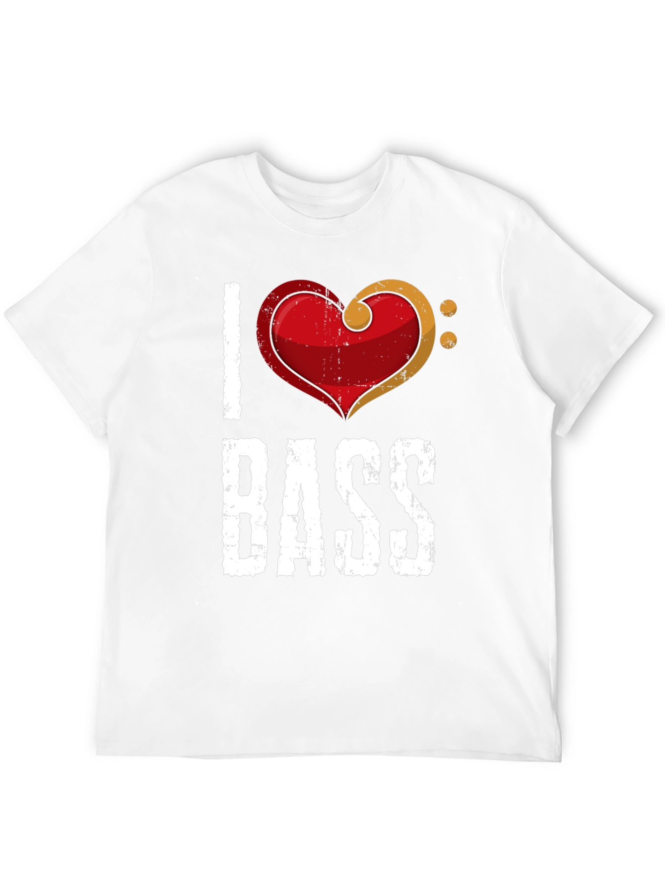 I Love Bass T-Shirt - Music Heart Tee