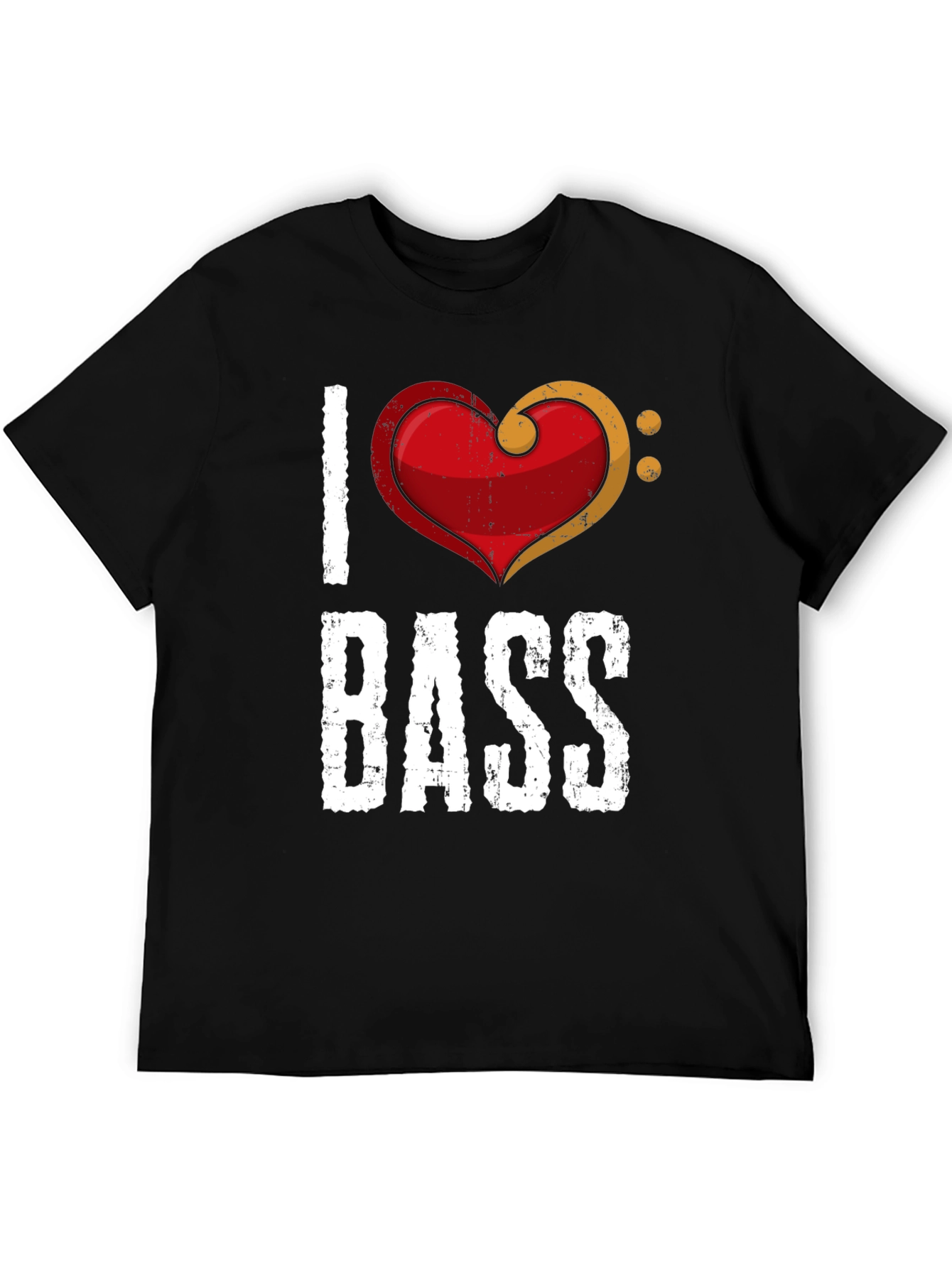 I Love Bass T-Shirt - Music Heart Tee
