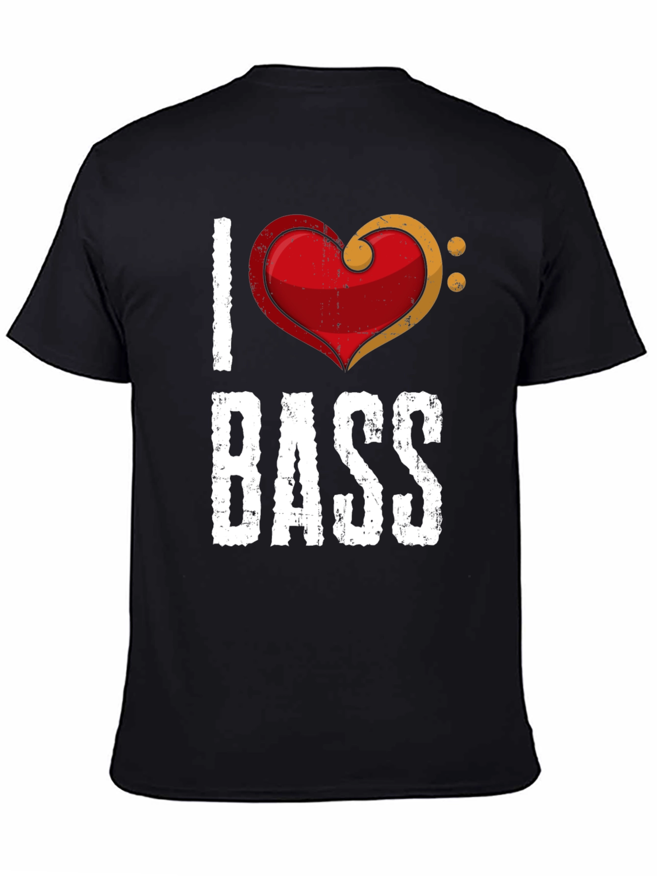 I Love Bass T-Shirt - Music Heart Tee