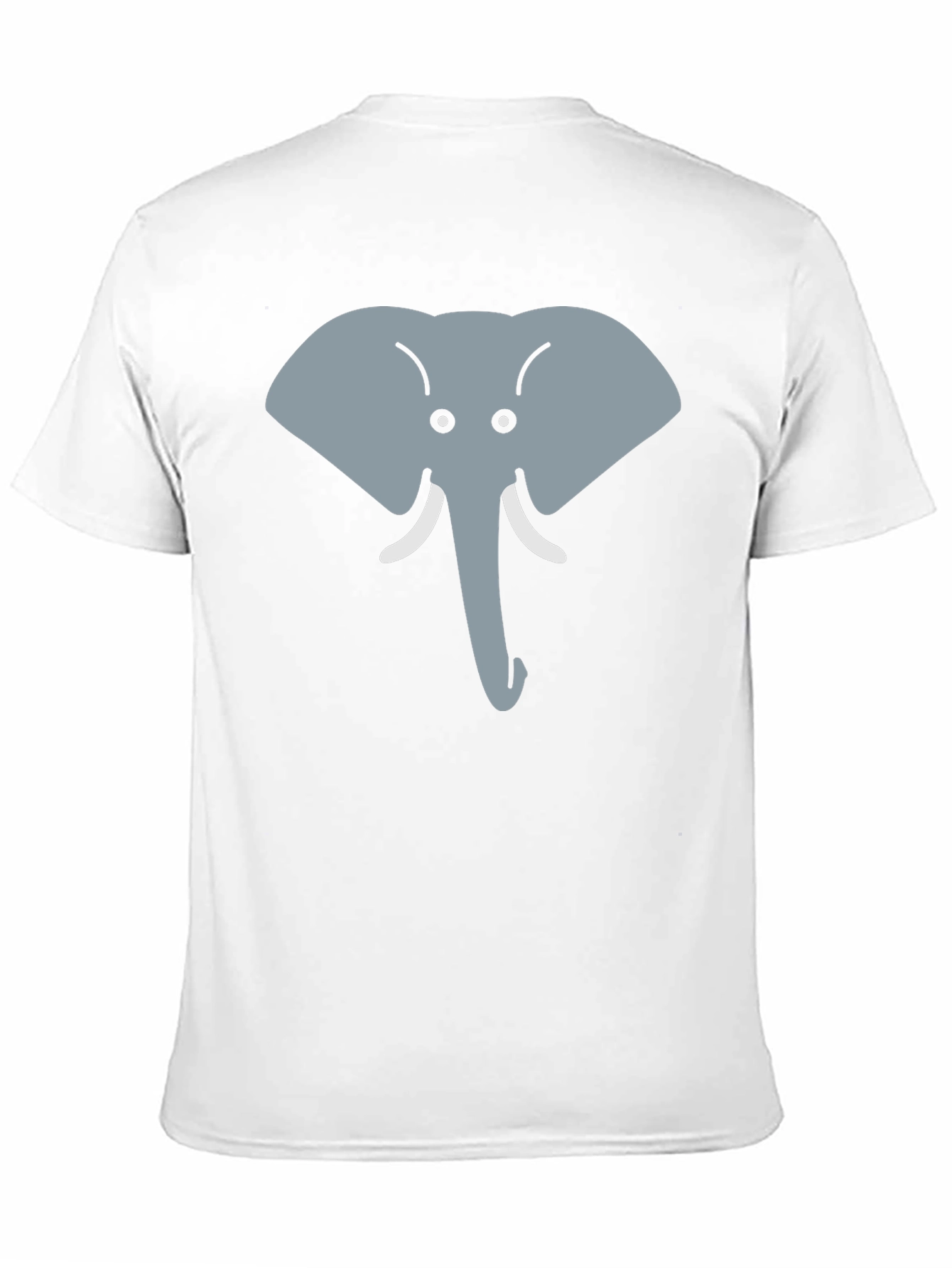 Cartoon Elephant Graphic Tee - Black Cotton Casual Top
