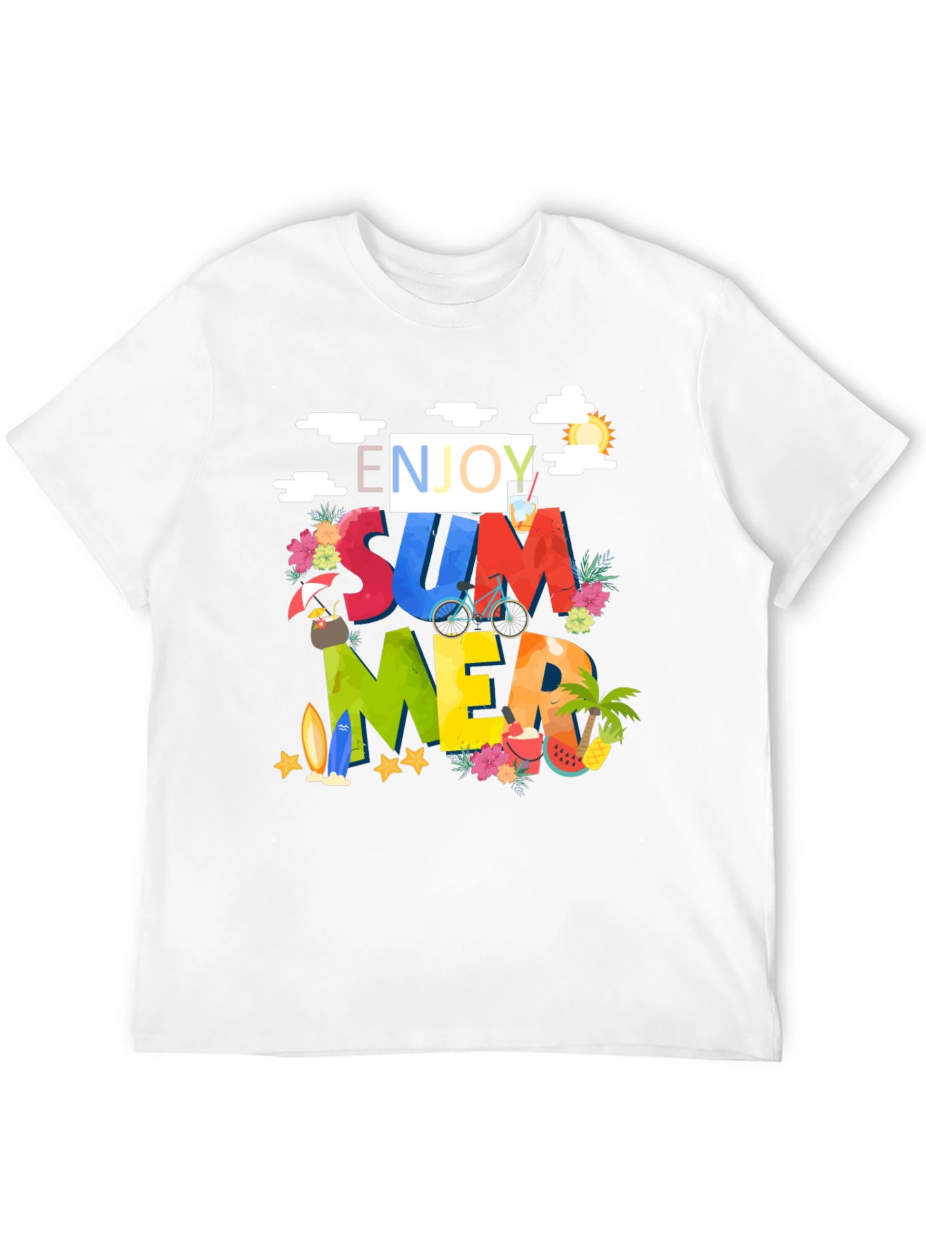 Enjoy Summer Graphic Print T-Shirt
