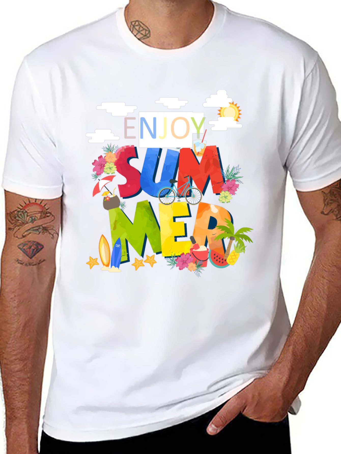Enjoy Summer Graphic Print T-Shirt