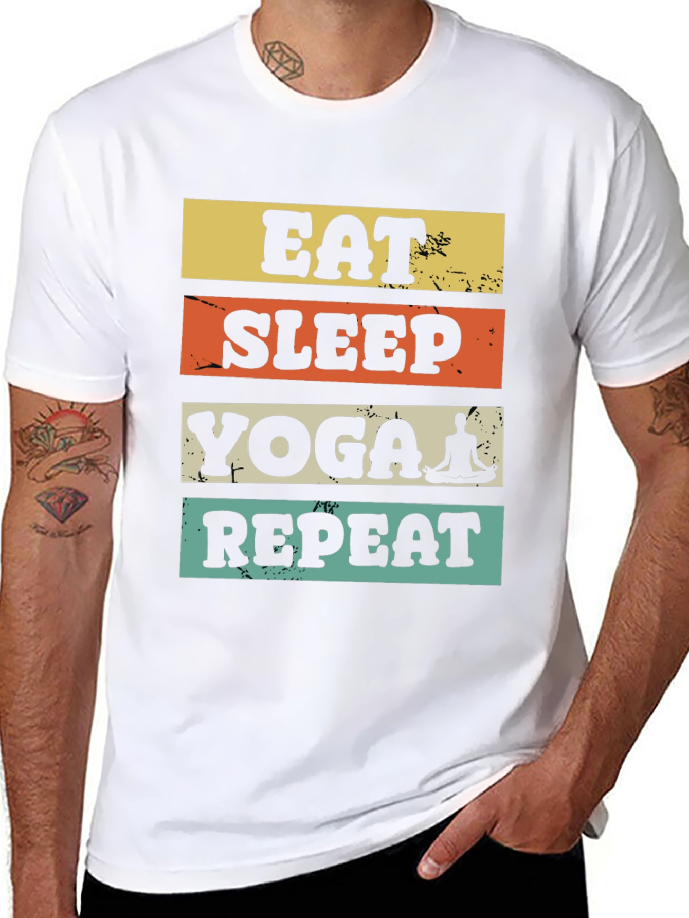 Eat Sleep Yoga Repeat Graphic Tee