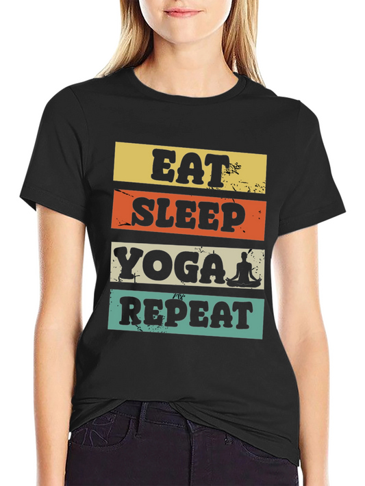 Eat Sleep Yoga Repeat Graphic Tee