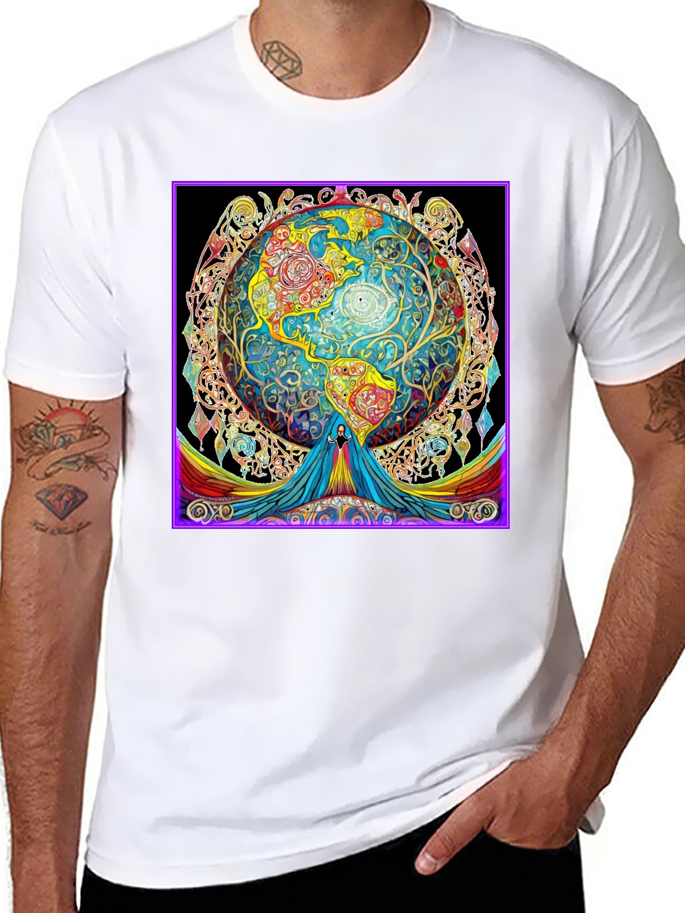 Psychedelic Earth Graphic Tee - Unisex