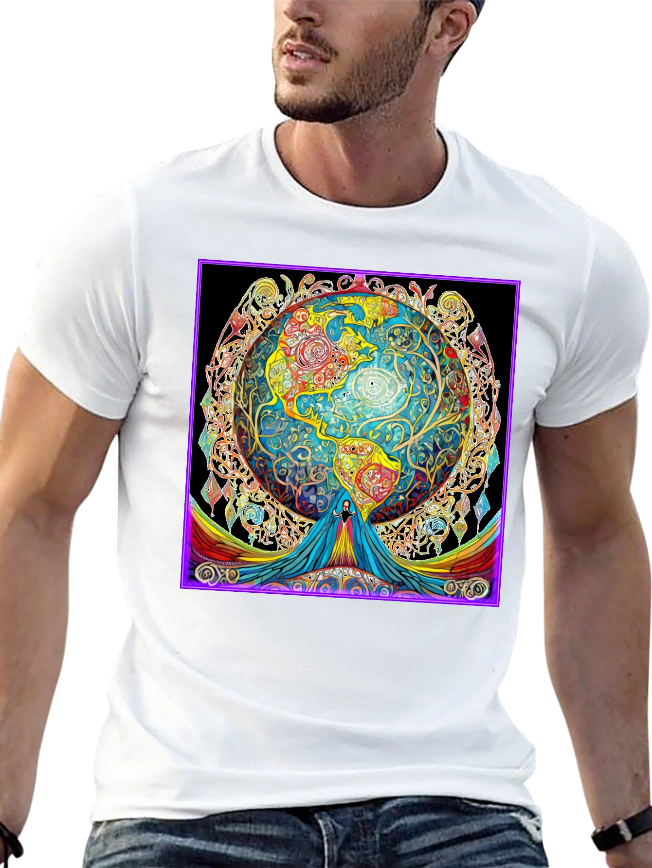 Psychedelic Earth Graphic Tee - Unisex
