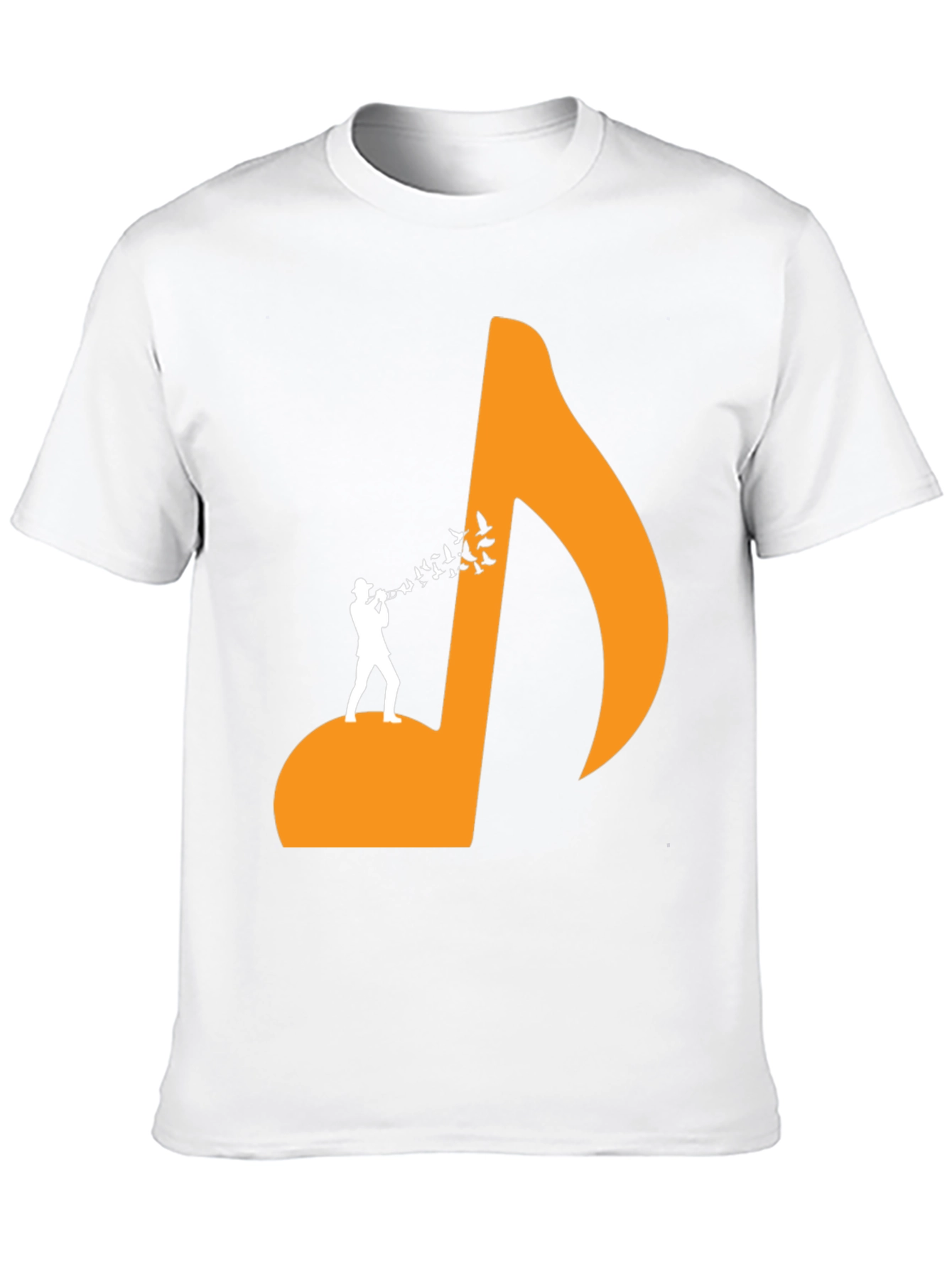Musical Man Black Tee - Bird Song Design