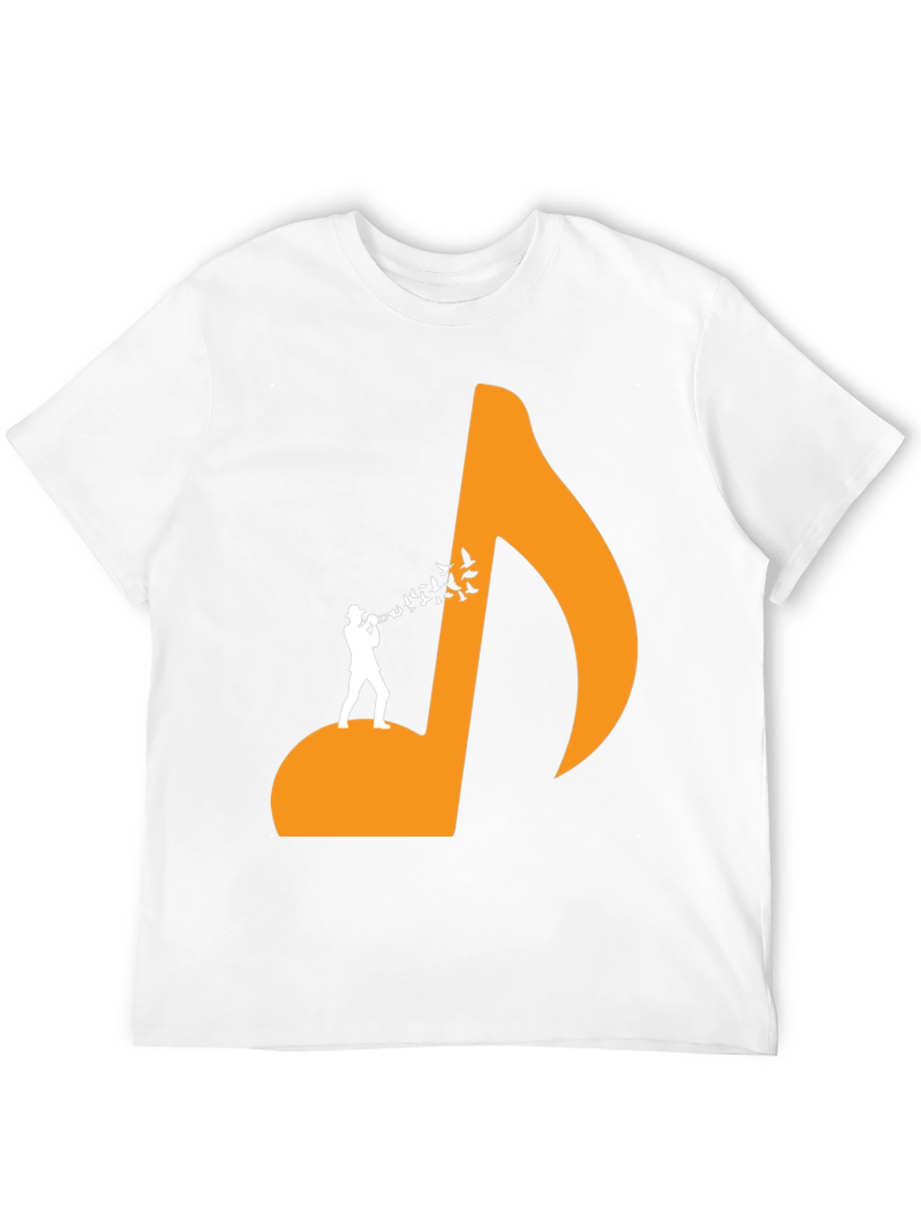 Musical Man Black Tee - Bird Song Design