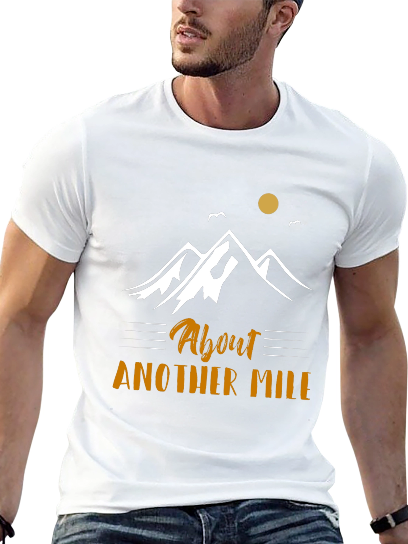 About Another Mile Black Graphic Tee