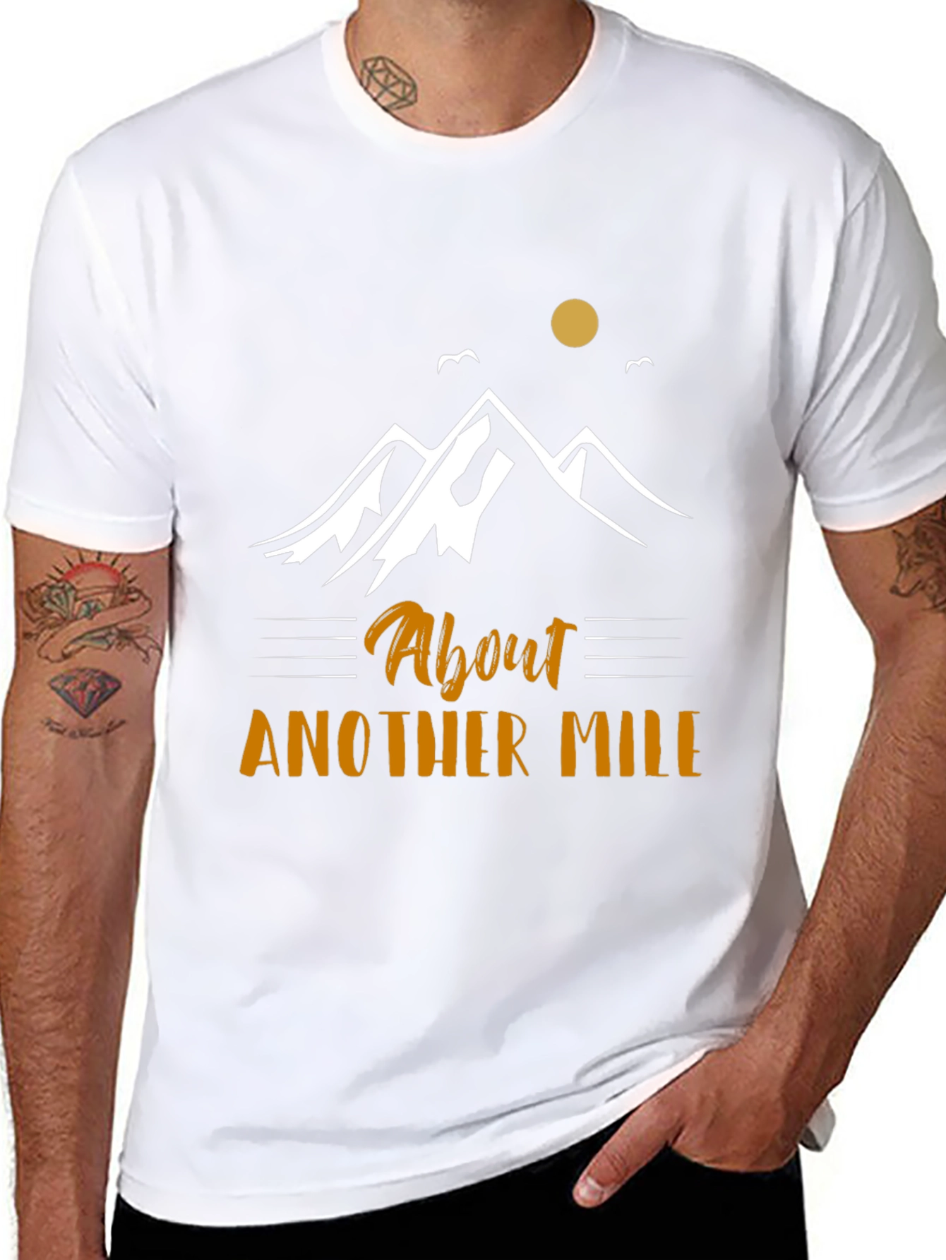 About Another Mile Black Graphic Tee