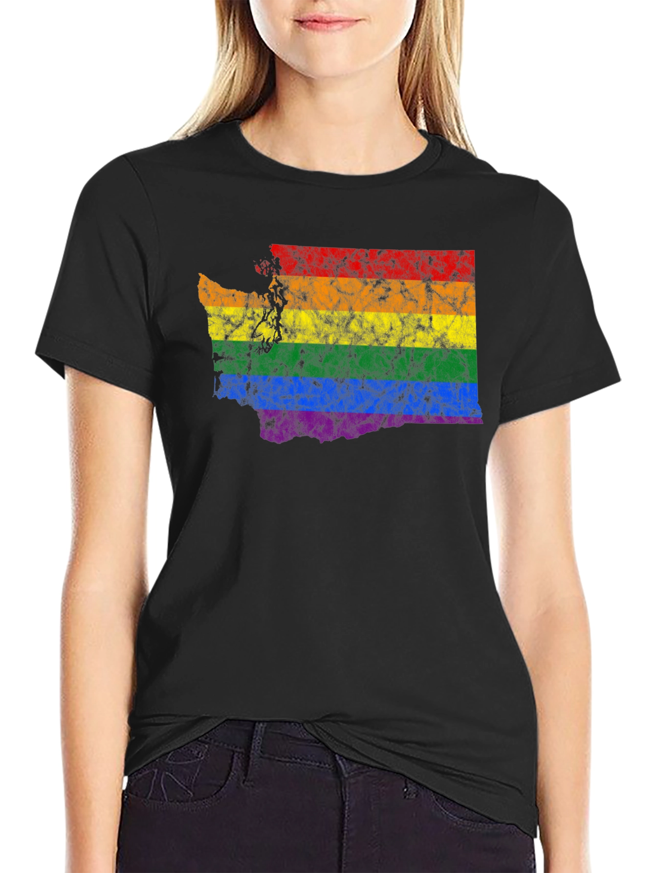 Rainbow Washington State Pride T-Shirt