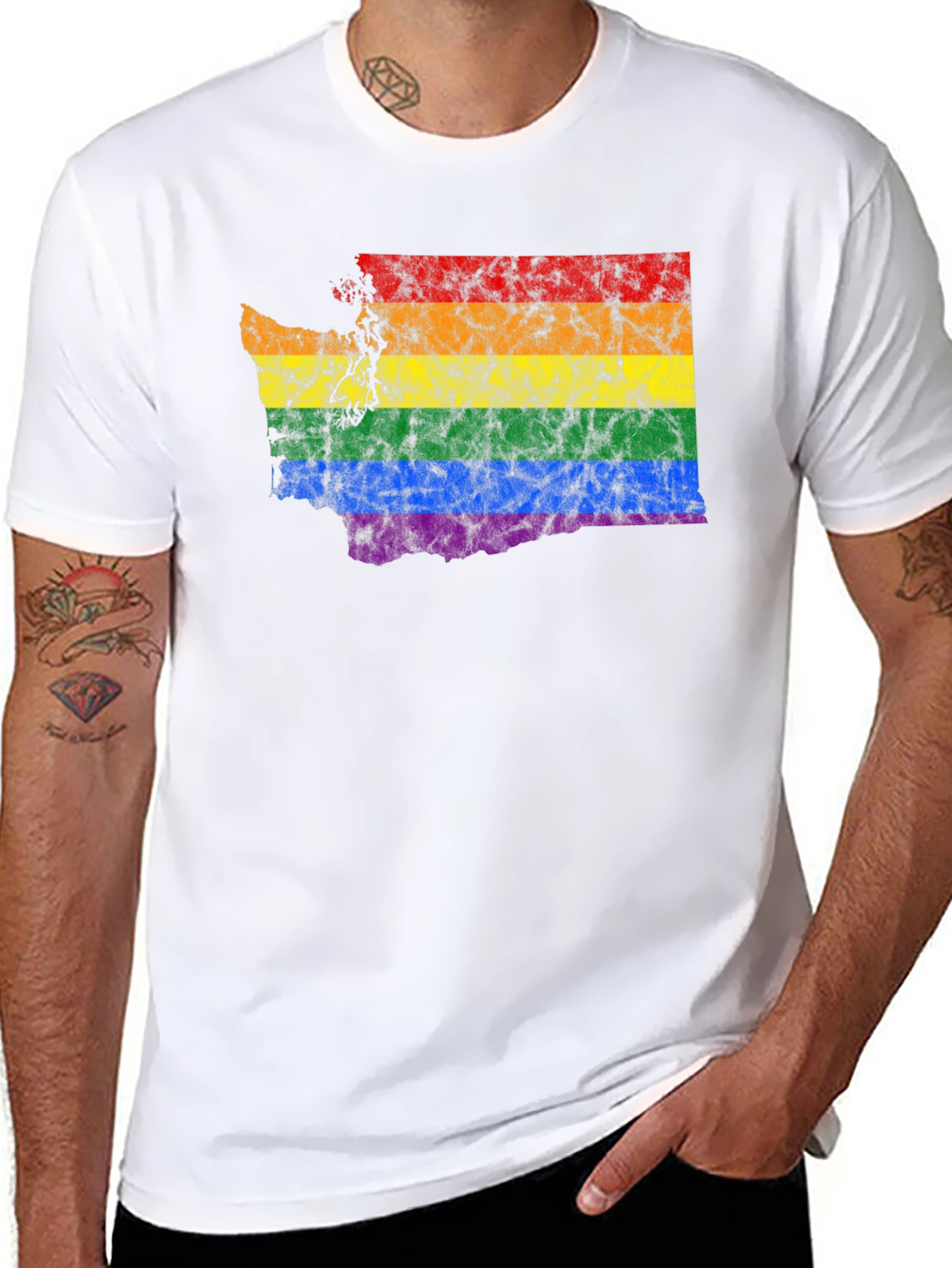 Rainbow Washington State Pride T-Shirt