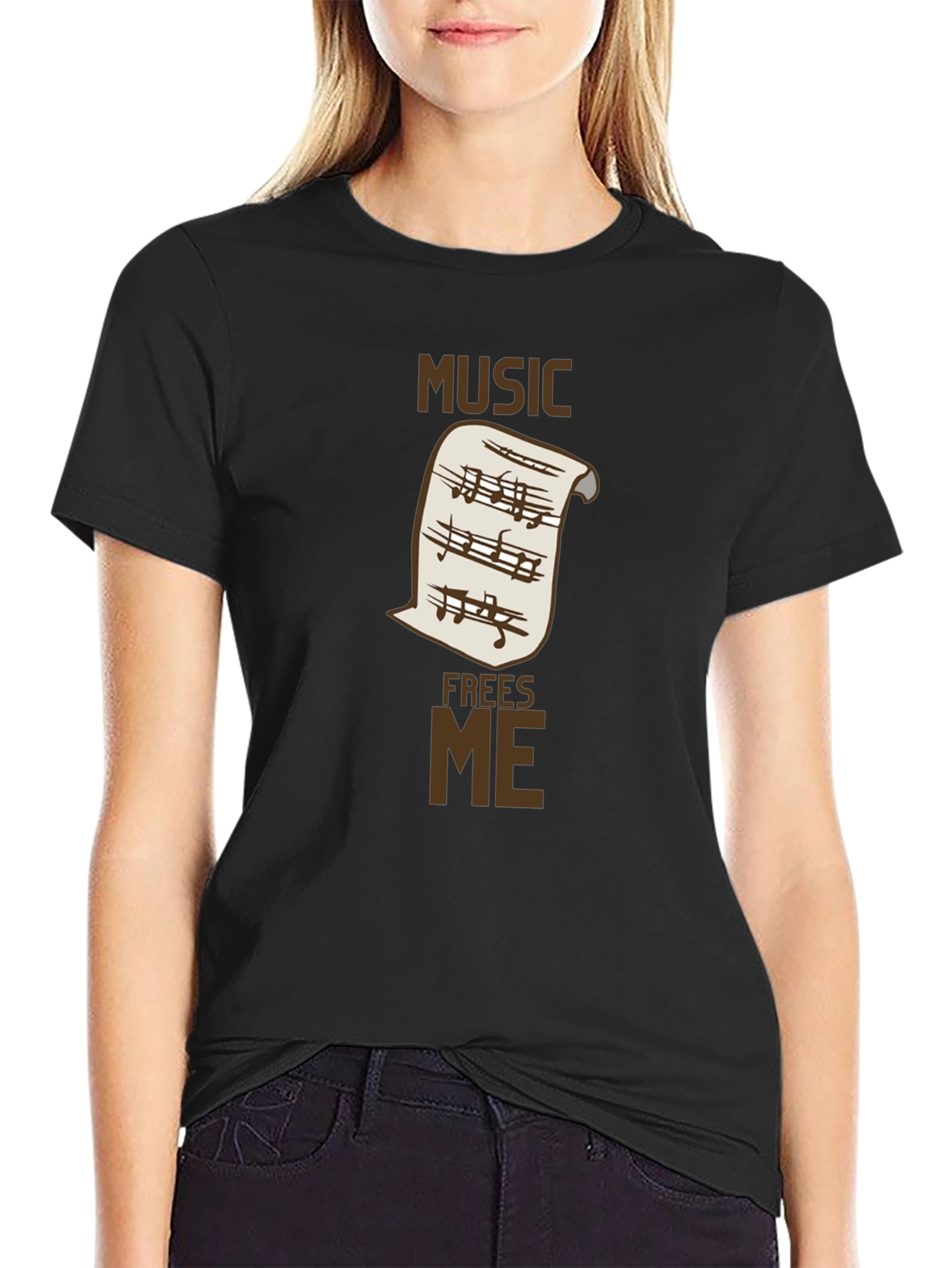 Music Frees Me T-Shirt - Music Lovers Tee
