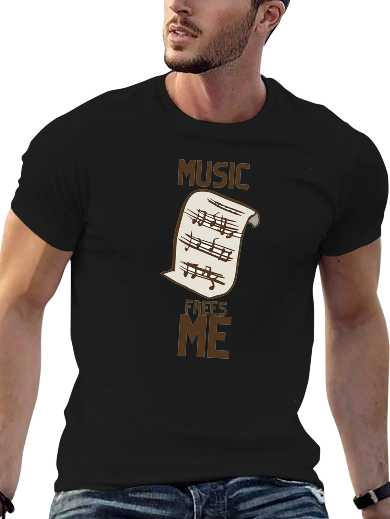 Music Frees Me T-Shirt - Music Lovers Tee