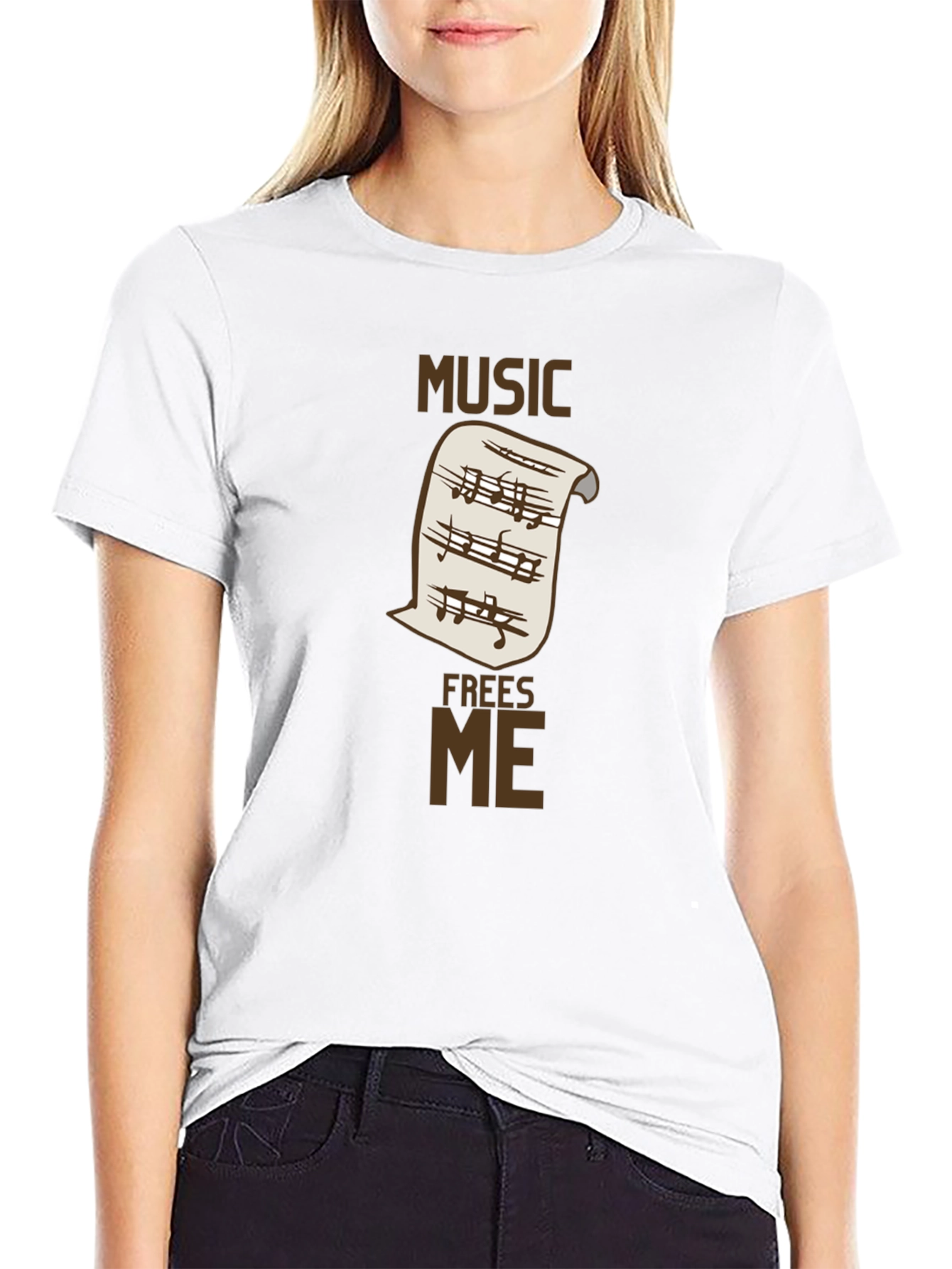 Music Frees Me T-Shirt - Music Lovers Tee