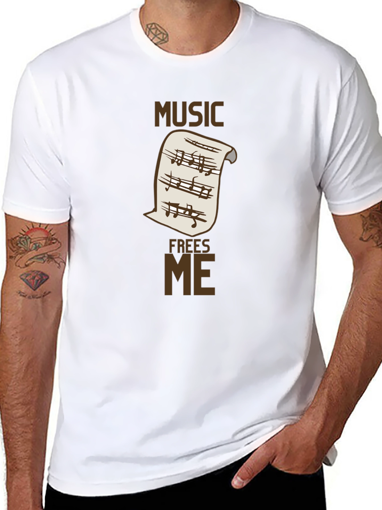 Music Frees Me T-Shirt - Music Lovers Tee