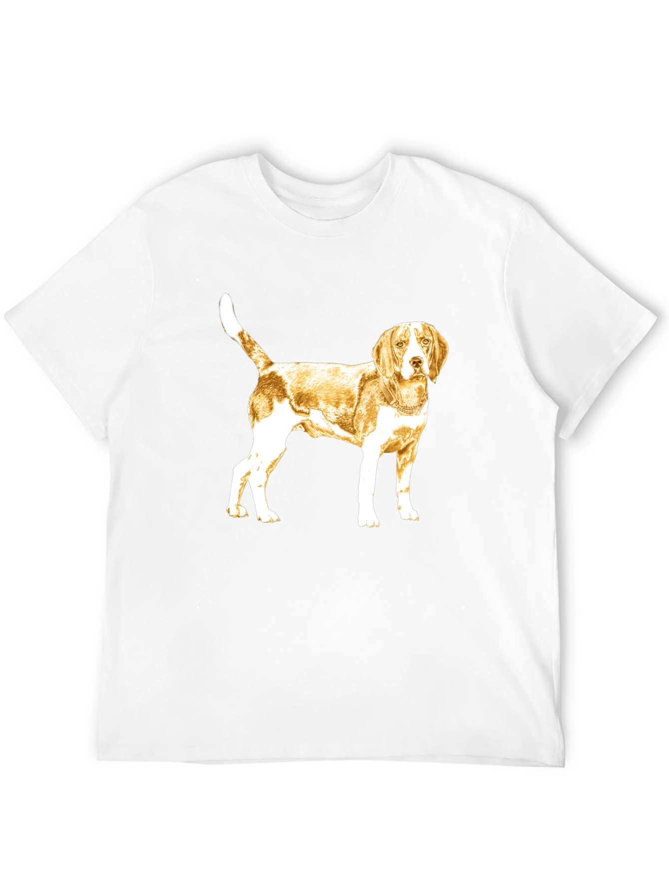 Beagle Dog Graphic Tee - Black Cotton T-Shirt