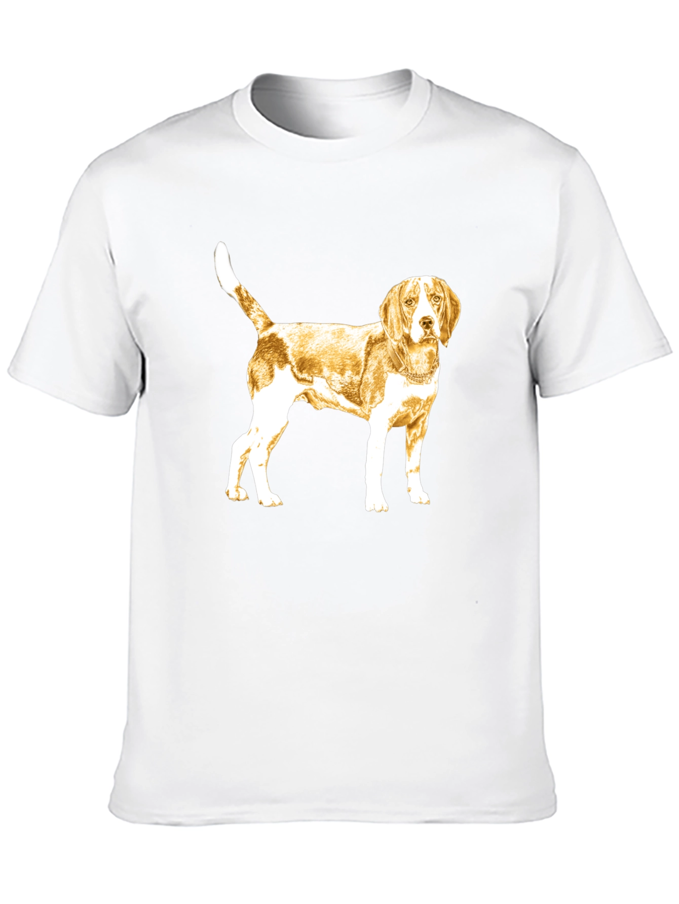 Beagle Dog Graphic Tee - Black Cotton T-Shirt