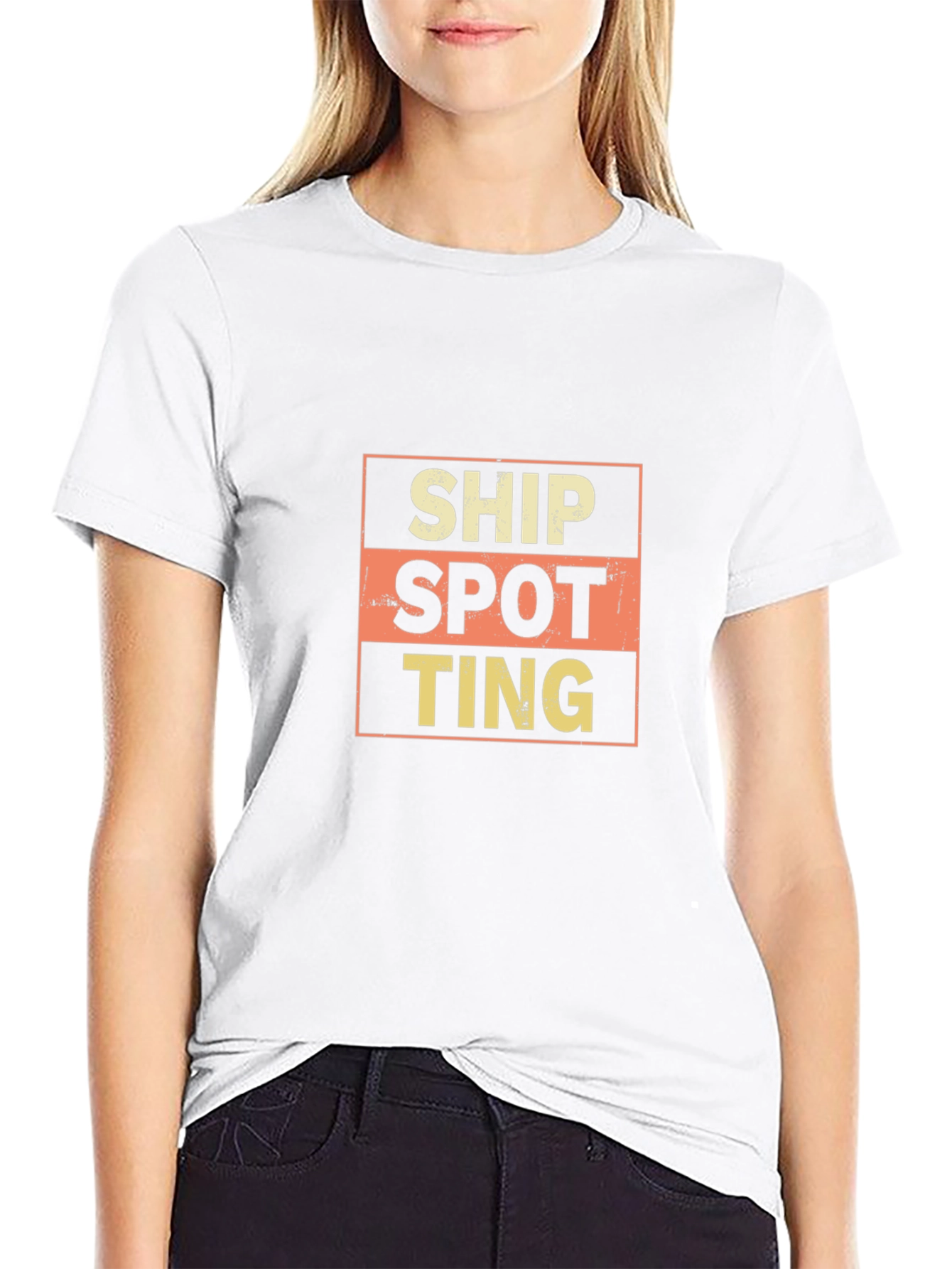 Ship Spotting Graphic T-Shirt - Classic Black Tee