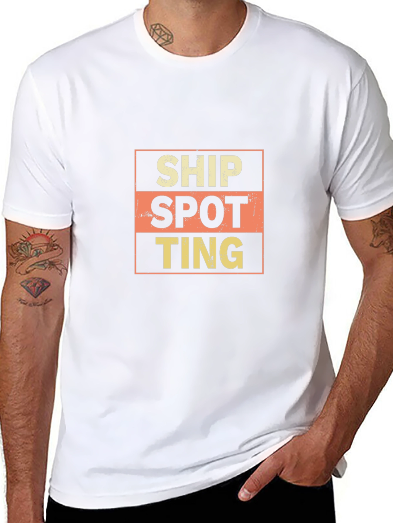 Ship Spotting Graphic T-Shirt - Classic Black Tee