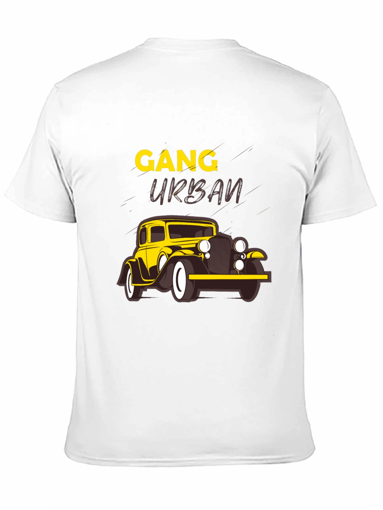 Gang Urban Graphic Tee - Black Cotton Blend T-Shirt