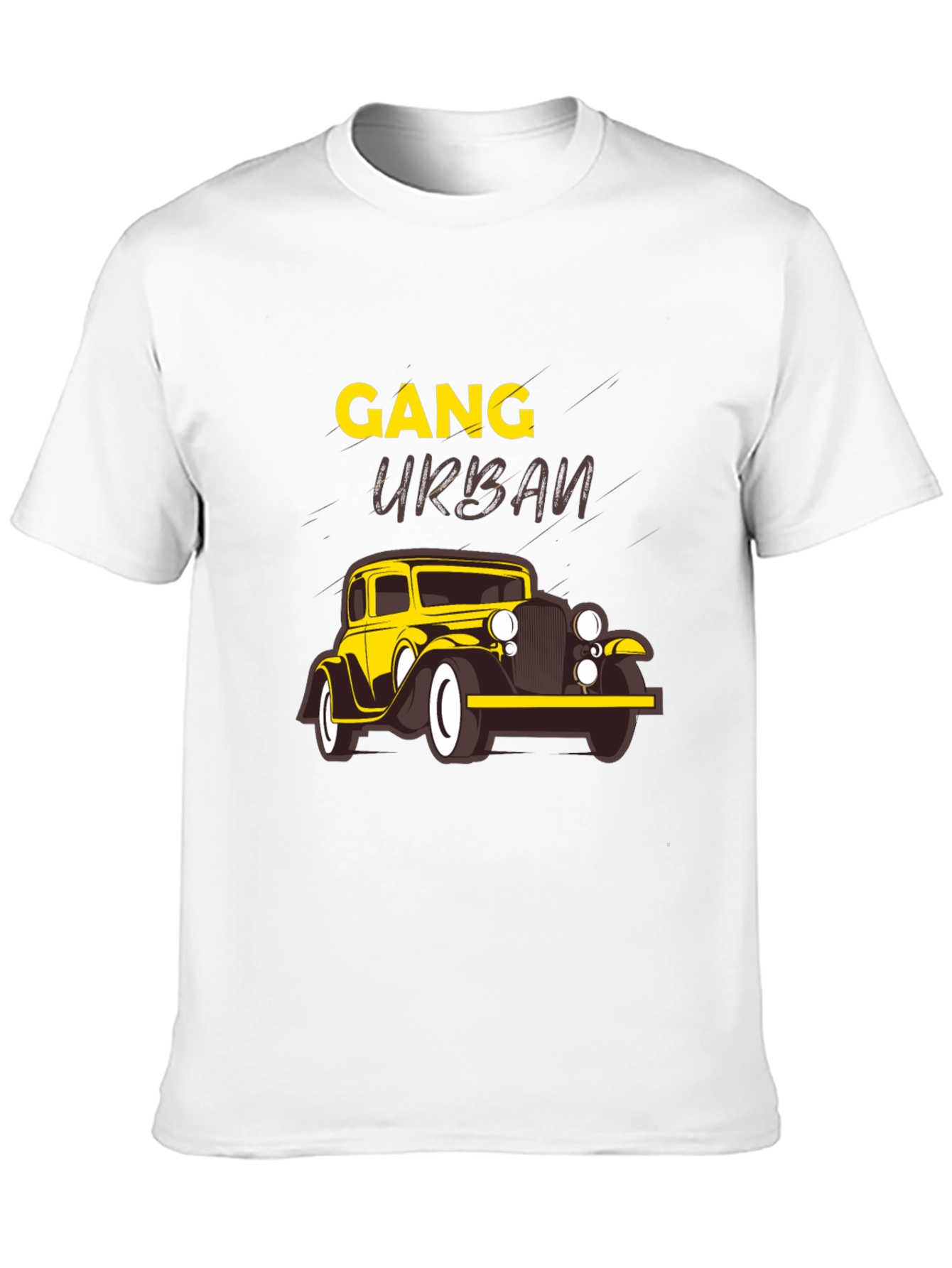 Gang Urban Graphic Tee - Black Cotton Blend T-Shirt