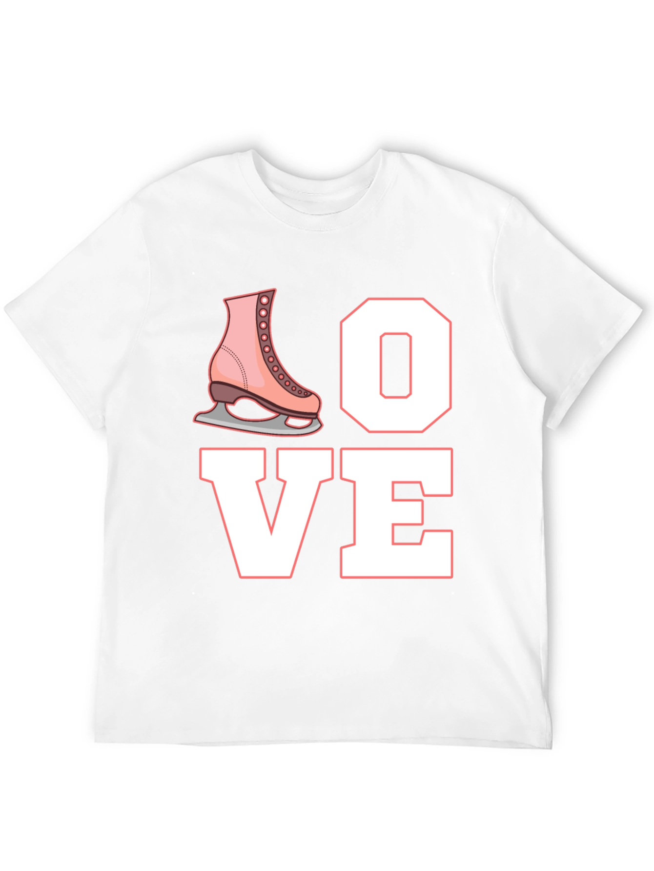 Love Ice Skating T-Shirt Black Cotton Blend